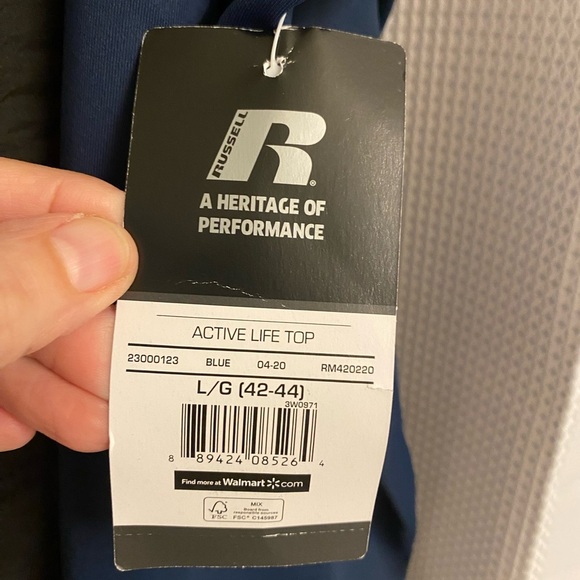 RUSSELL ACTIVE LIFE ZIP FRONT JACKET - SIZE L - NWT - Picture 2 of 9